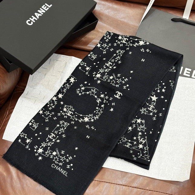 CHANEL 25S SCARF 200 IN CASHMERE 728986