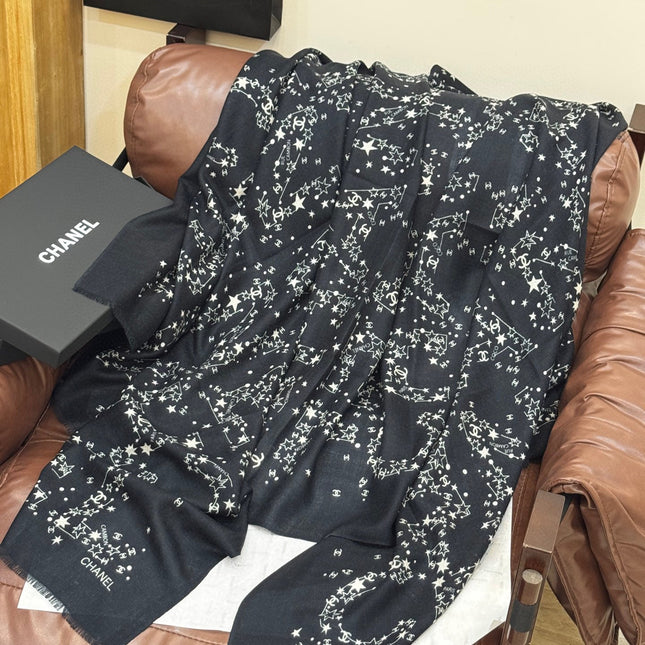 CHANEL 25S SCARF 200 IN CASHMERE 728986