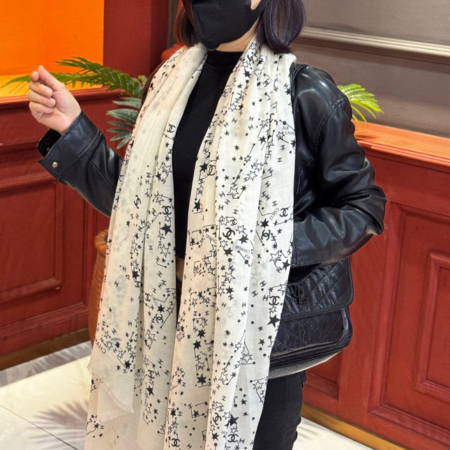 CHANEL 25S SCARF 200 IN CASHMERE 728987
