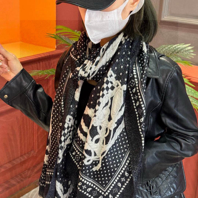 LV SCARF 200 CM IN CASHMERE 728993