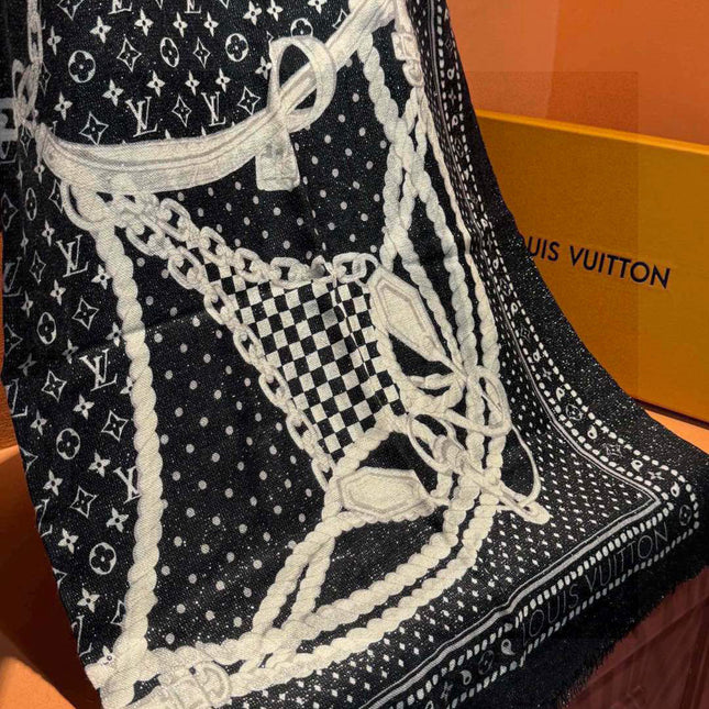 LV SCARF 200 CM IN CASHMERE 728993