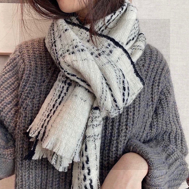 CHANEL 25S SCARF 185 IN CASHMERE 730559