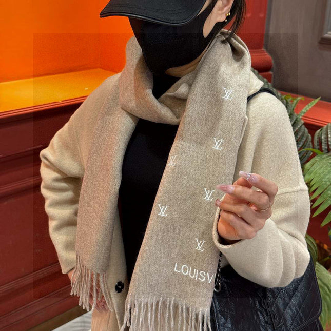 LV SCARF 180 CM IN CASHMERE 730568