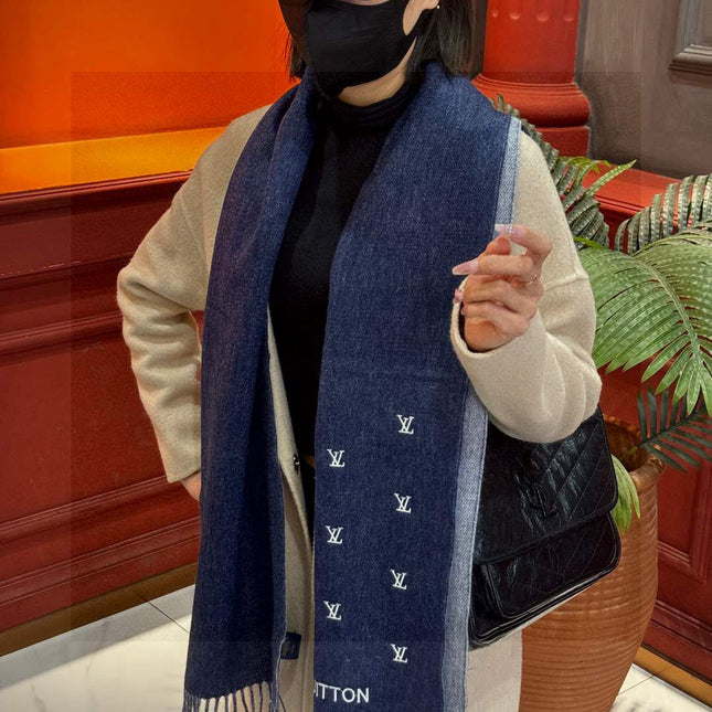 LV SCARF 180 CM IN CASHMERE 730570
