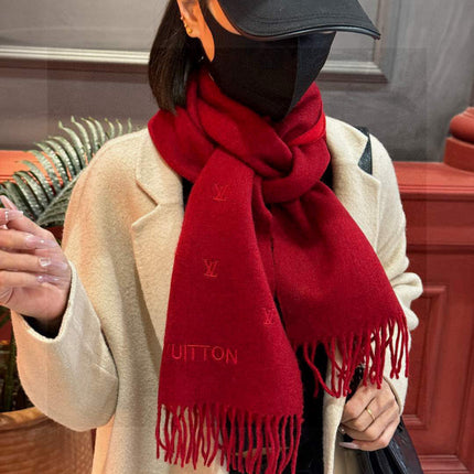 LV SCARF 180 CM IN CASHMERE 730574