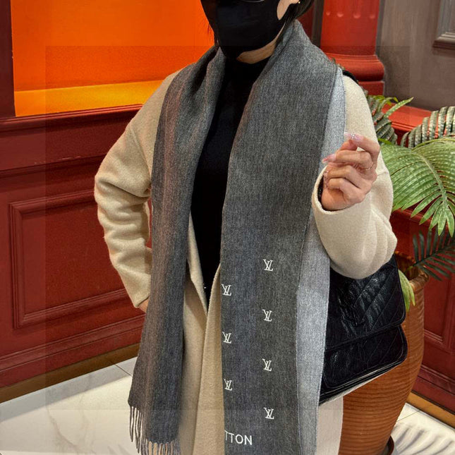 LV SCARF 180 CM IN CASHMERE 730576