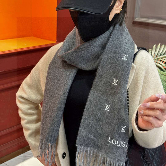 LV SCARF 180 CM IN CASHMERE 730576
