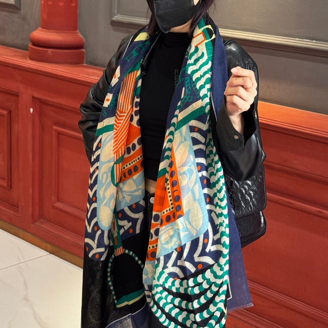 HERMES 25S SCARF 200 IN CASHMERE SILK 730597