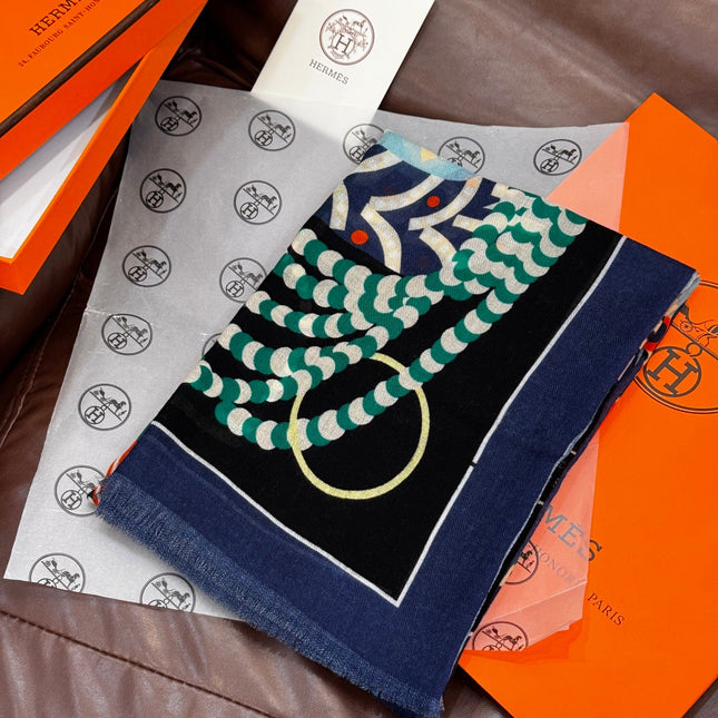 HERMES 25S SCARF 200 IN CASHMERE SILK 730597