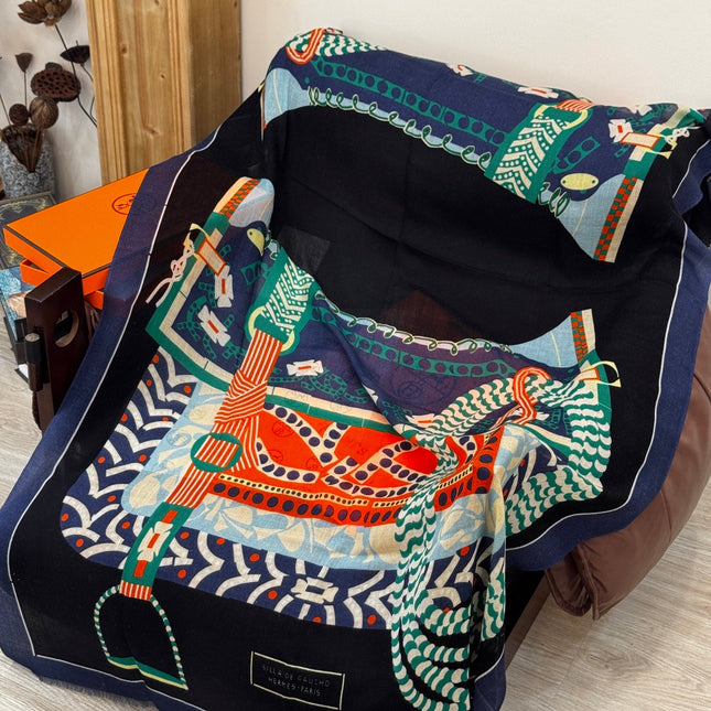 HERMES 25S SCARF 200 IN CASHMERE SILK 730597