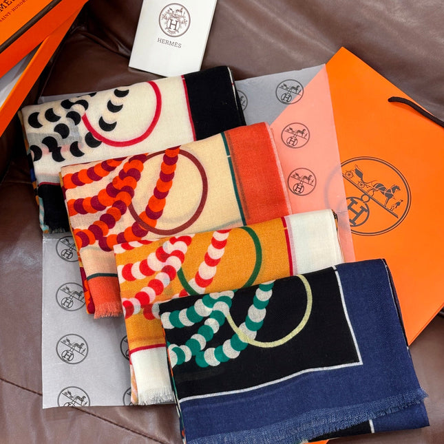 HERMES 25S SCARF 200 IN CASHMERE SILK 730597