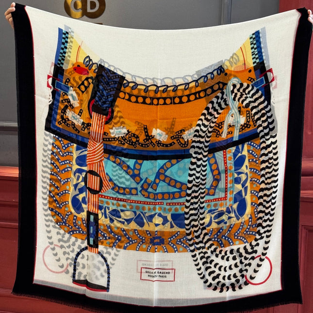 HERMES 25S SCARF 200 IN CASHMERE SILK 730600