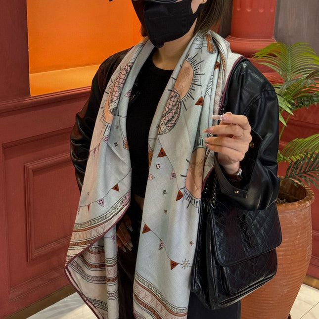 LV SCARF 140 CM IN SILK 730622