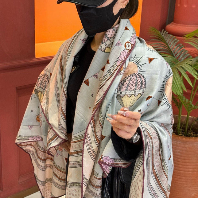 LV SCARF 140 CM IN SILK 730622