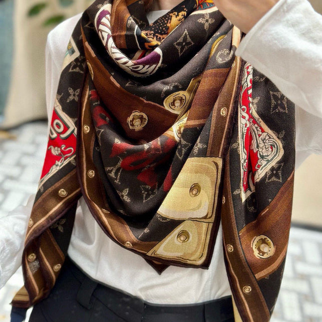 LV SCARF 140 CM IN SILK 732100