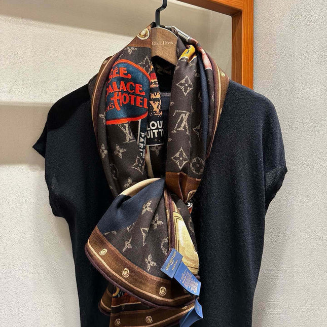 LV SCARF 140 CM IN SILK 732100