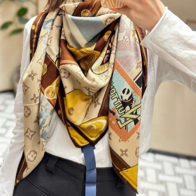 LV SCARF 140 CM IN SILK 732101