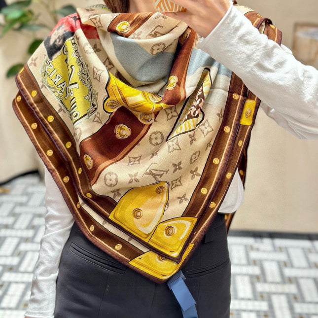 LV SCARF 140 CM IN SILK 732101