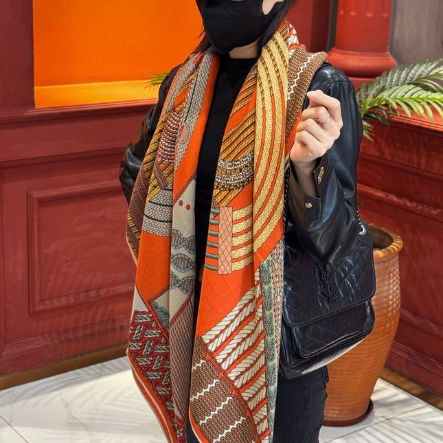HERMES 25S SCARF 140 IN SILK TWILL 733918