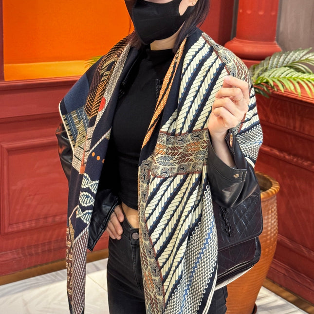 HERMES 25S SCARF 140 IN SILK TWILL 733917