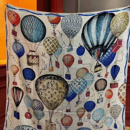 LV SCARF 140 CM IN WOOL MIX SILK 735798