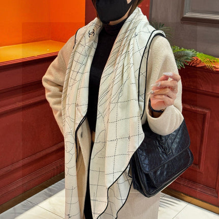 CHANEL 25S SCARF 140 IN SILK 735801