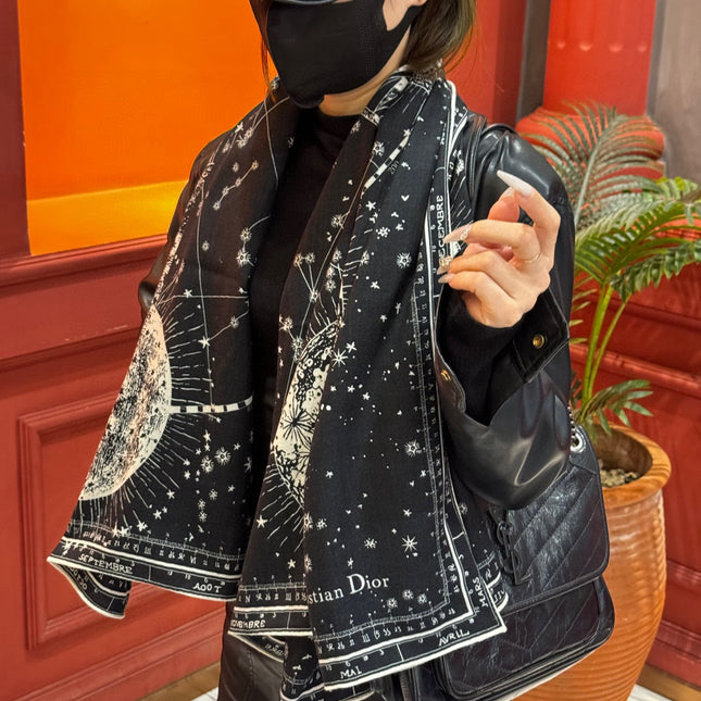 DIOR SCARF 140 CM IN SILK-CASHMERE BLEND 735816