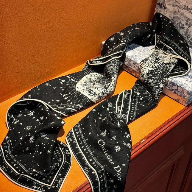 DIOR SCARF 140 CM IN SILK-CASHMERE BLEND 735816