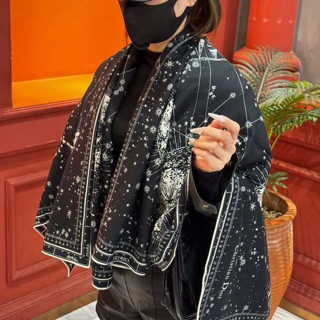 DIOR SCARF 140 CM IN SILK-CASHMERE BLEND 735816