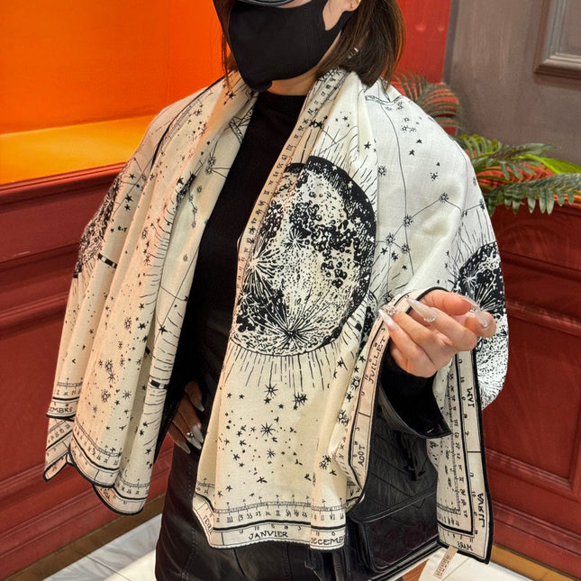 DIOR SCARF 140 CM IN SILK-CASHMERE BLEND 735817