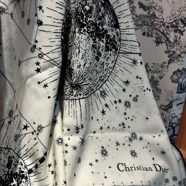 DIOR SCARF 140 CM IN SILK-CASHMERE BLEND 735817