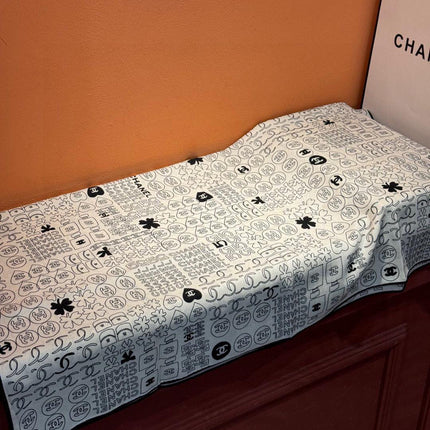 CHANEL 25S SCARF 110 IN CASHMERE SILK 738478