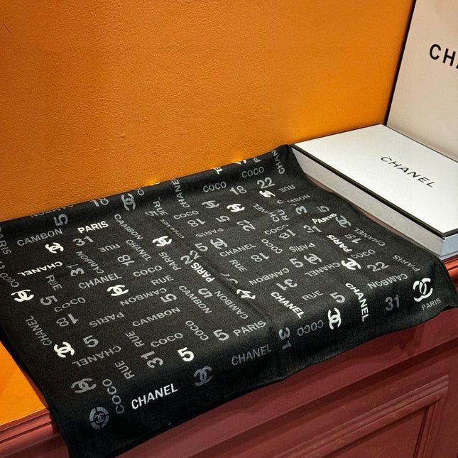 CHANEL 25S SCARF 180 IN CASHMERE SILK 738480