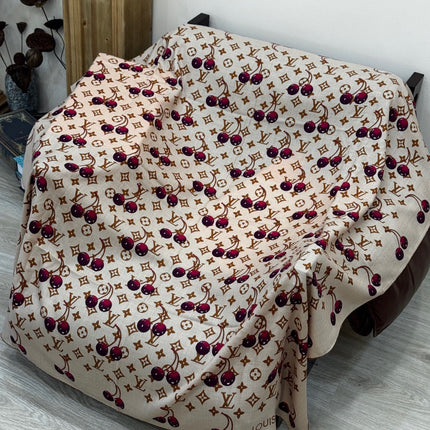 LV SCARF 140 CM IN WOOL MIX SILK 737263