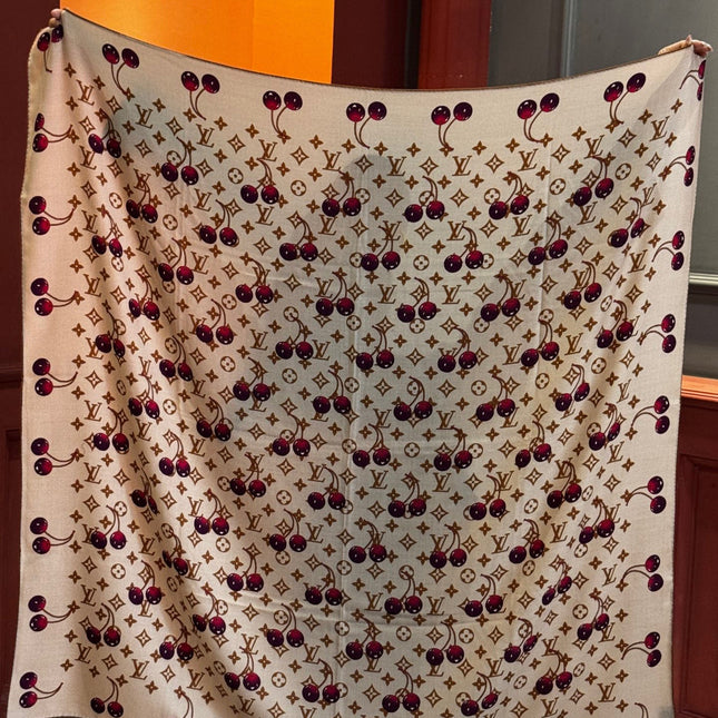 LV SCARF 140 CM IN WOOL MIX SILK 737263