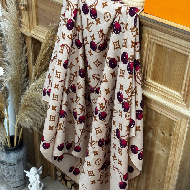 LV SCARF 140 CM IN WOOL MIX SILK 737263