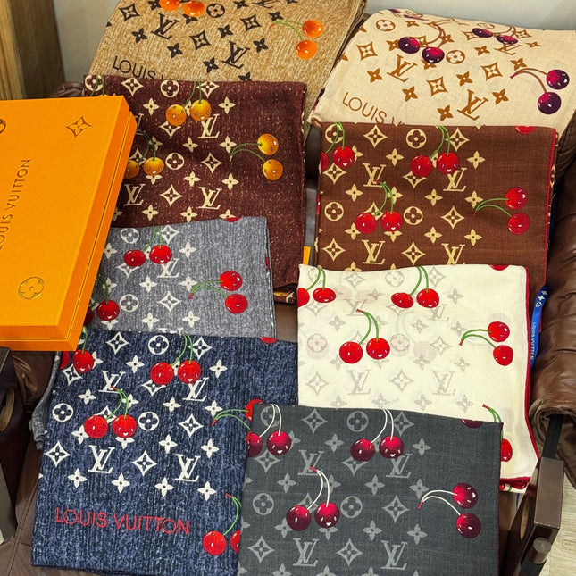 LV SCARF 140 CM IN WOOL MIX SILK 737264