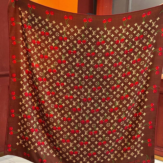 LV SCARF 140 CM IN WOOL MIX SILK 737265