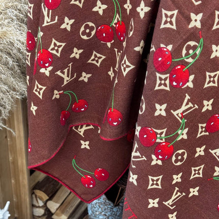 LV SCARF 140 CM IN WOOL MIX SILK 737265