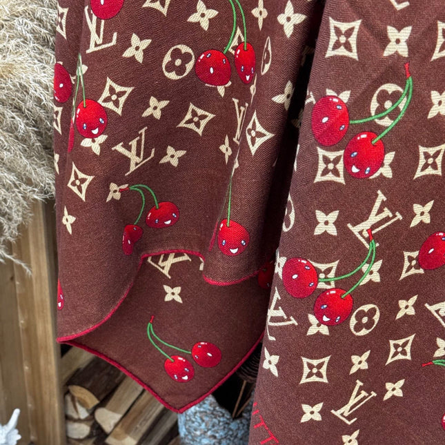 LV SCARF 140 CM IN WOOL MIX SILK 737265