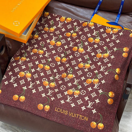 LV SCARF 140 CM IN WOOL MIX SILK 737266