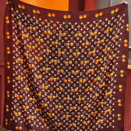 LV SCARF 140 CM IN WOOL MIX SILK 737266