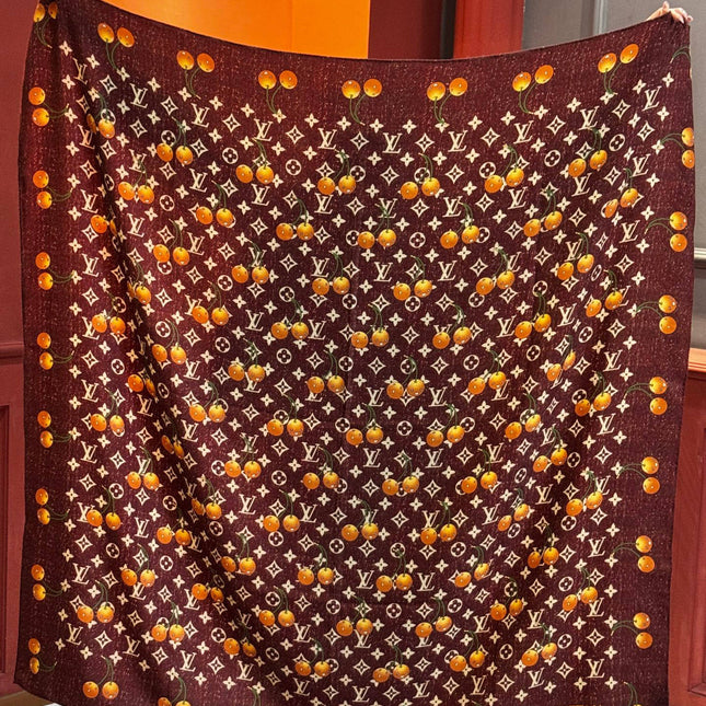LV SCARF 140 CM IN WOOL MIX SILK 737266