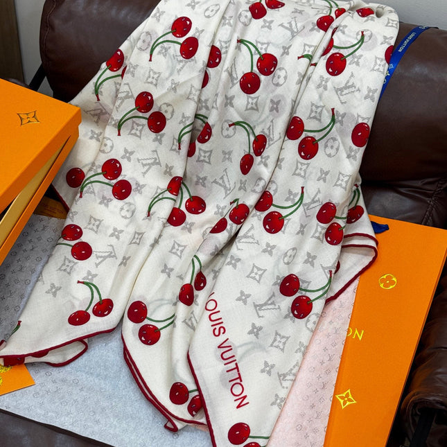 LV SCARF 140 CM IN SILK-CASHMERE BLEND 737267