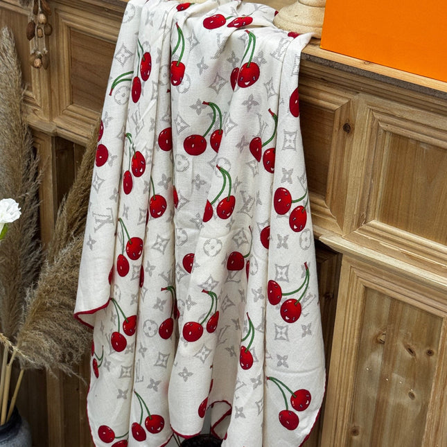 LV SCARF 140 CM IN SILK-CASHMERE BLEND 737267