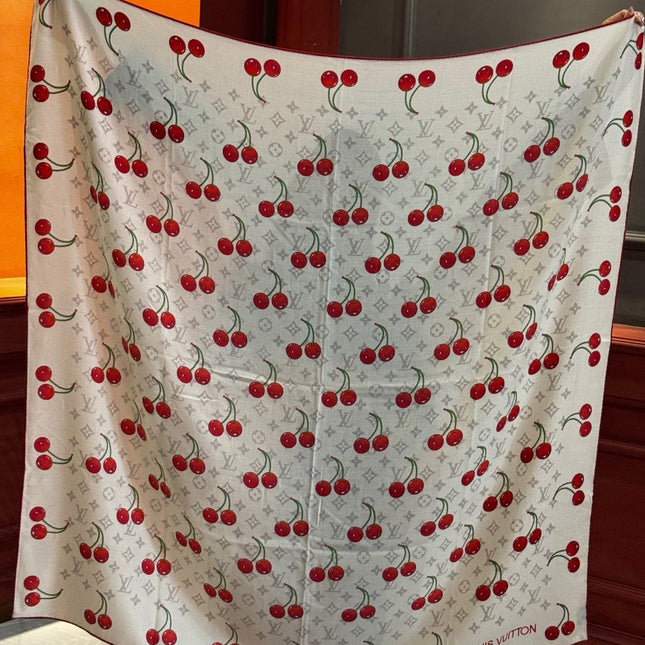 LV SCARF 140 CM IN SILK-CASHMERE BLEND 737267