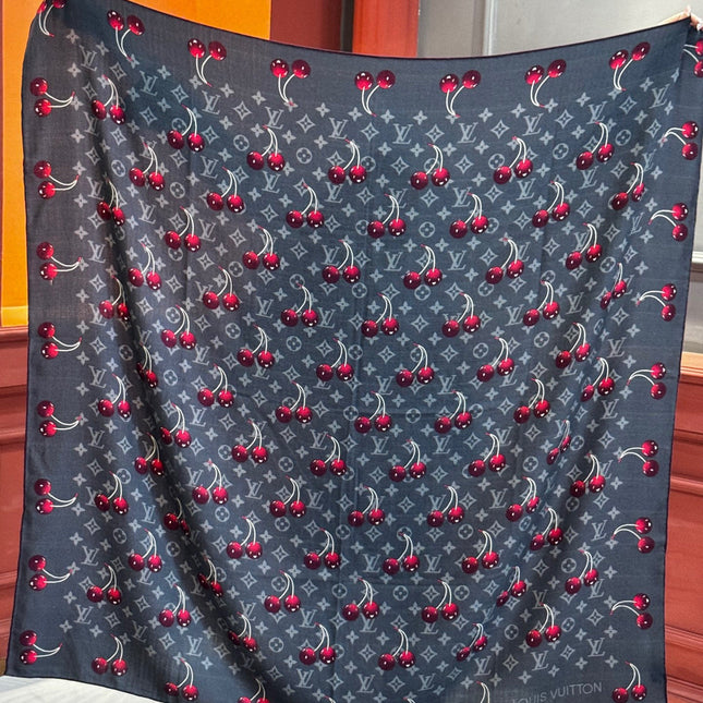 LV SCARF 140 CM IN SILK-CASHMERE BLEND 737268