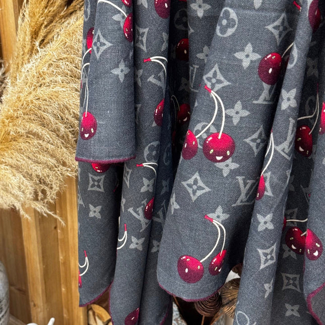 LV SCARF 140 CM IN SILK-CASHMERE BLEND 737268