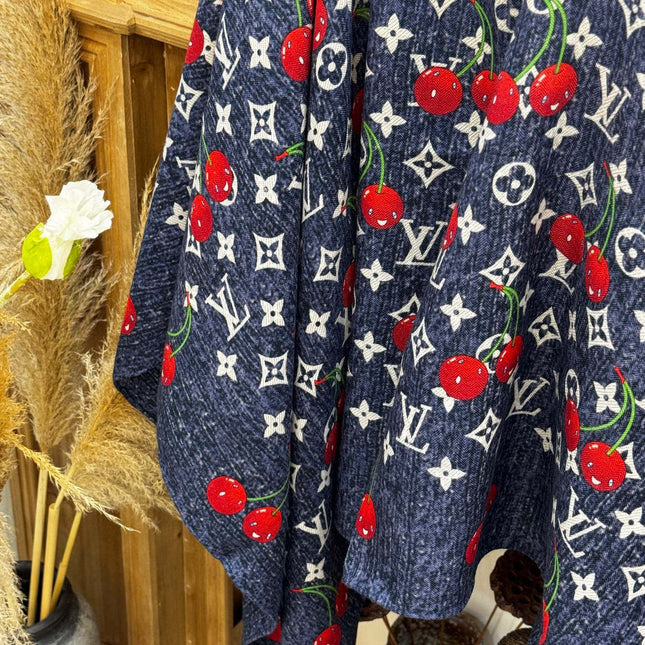 LV SCARF 140 CM IN SILK-CASHMERE BLEND 737269