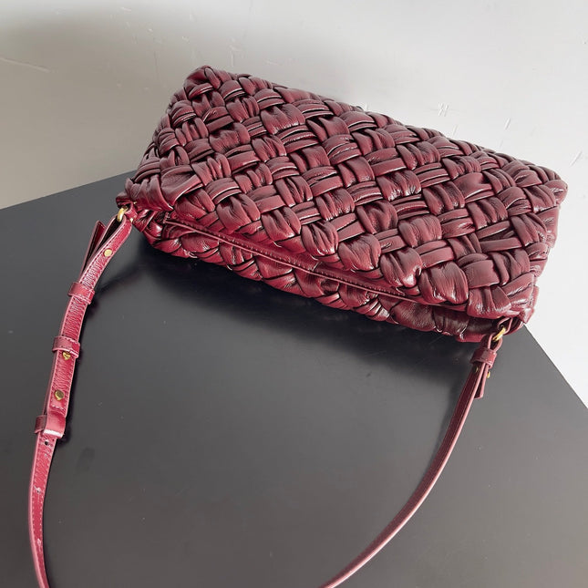 KELIMERO CHA-CHA CLUTCH 28.5 IN BURGUNDY LAMBSKIN